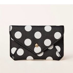 Kate Spade X target  Black and White Polka Dot Clutch